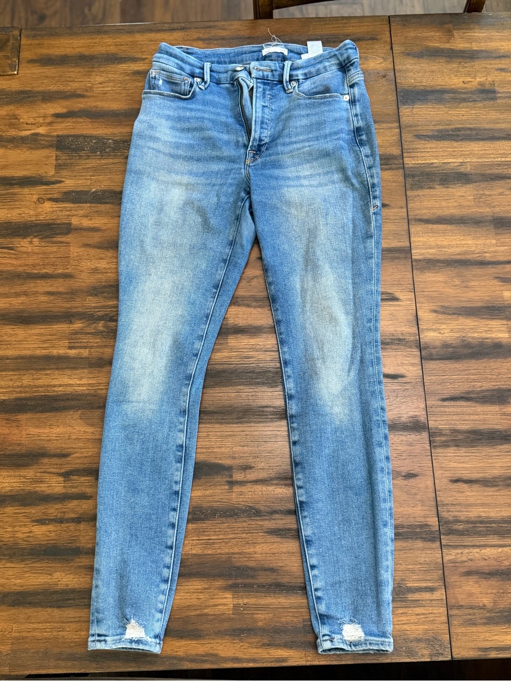 Good American Blue Womens Skinny Jeans - Light Wash